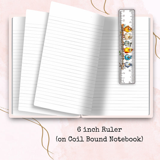Branch Birds - 6 Inch Ruler - Planner Supplies - Watercolour