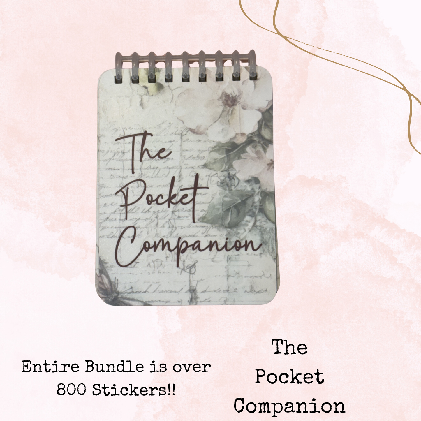 The Pocket Companion - Florals Pack - Flower Stickers - Mini Size - Stationery - Watercolour