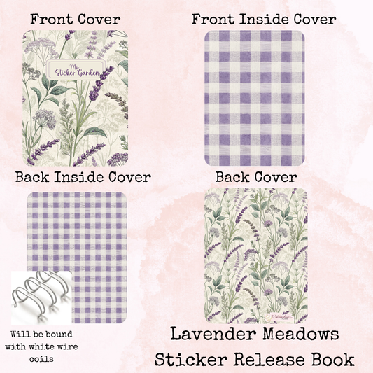 My Sticker Garden - Lavender Meadows - Sticker Release Book - Planner and Journal Accessory - Stationery - Watercolour