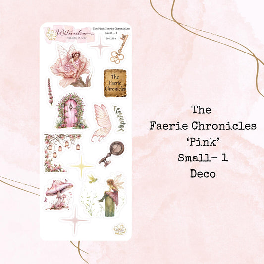 The Pink Faerie Chronicles - Small Size - Planner and Journal Stickers - Stationery - Watercolour