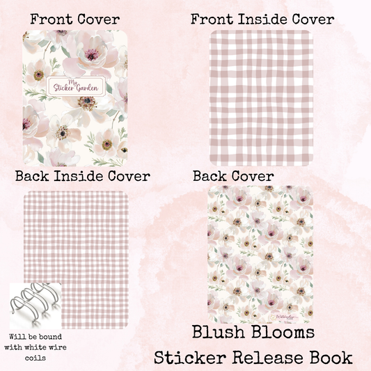 My Sticker Garden - Blush Blooms - Sticker Release Book - Planner and Journal Accessory - Stationery - Watercolour