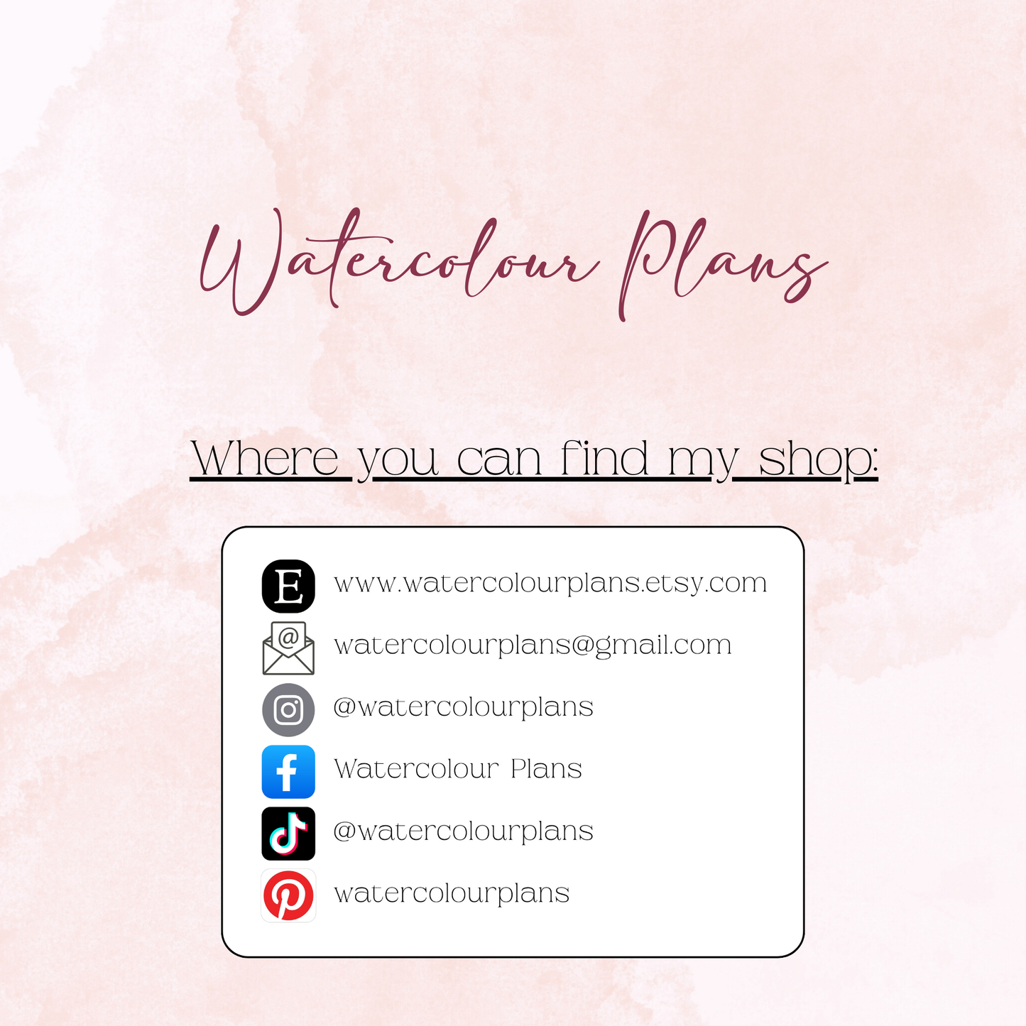 Rose Garden -Adhesive Pocket - Large Size - Stationery Supplies - Watercolour