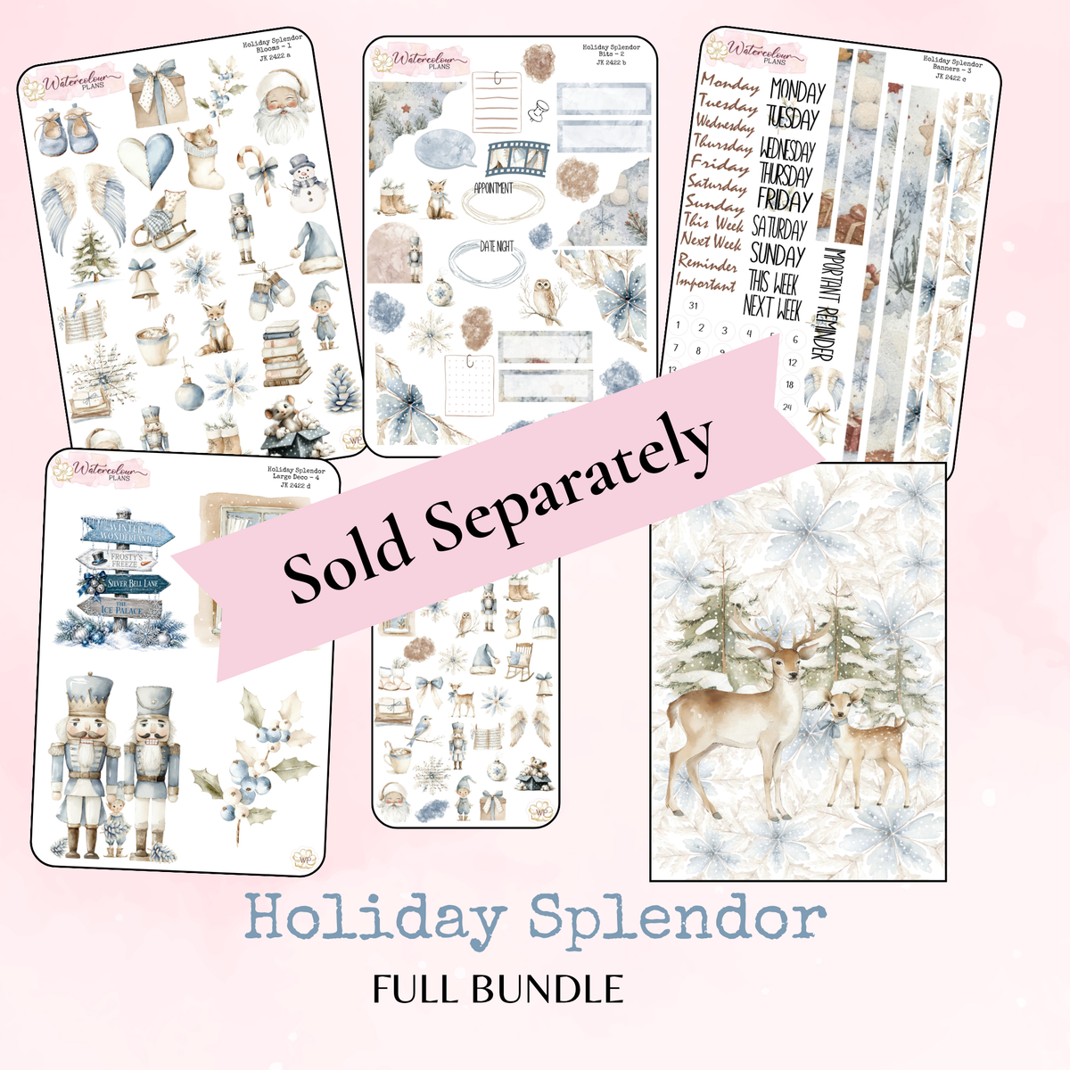 Holiday Splendor - Printed Vellum - Dashboard - Stationery - Watercolour