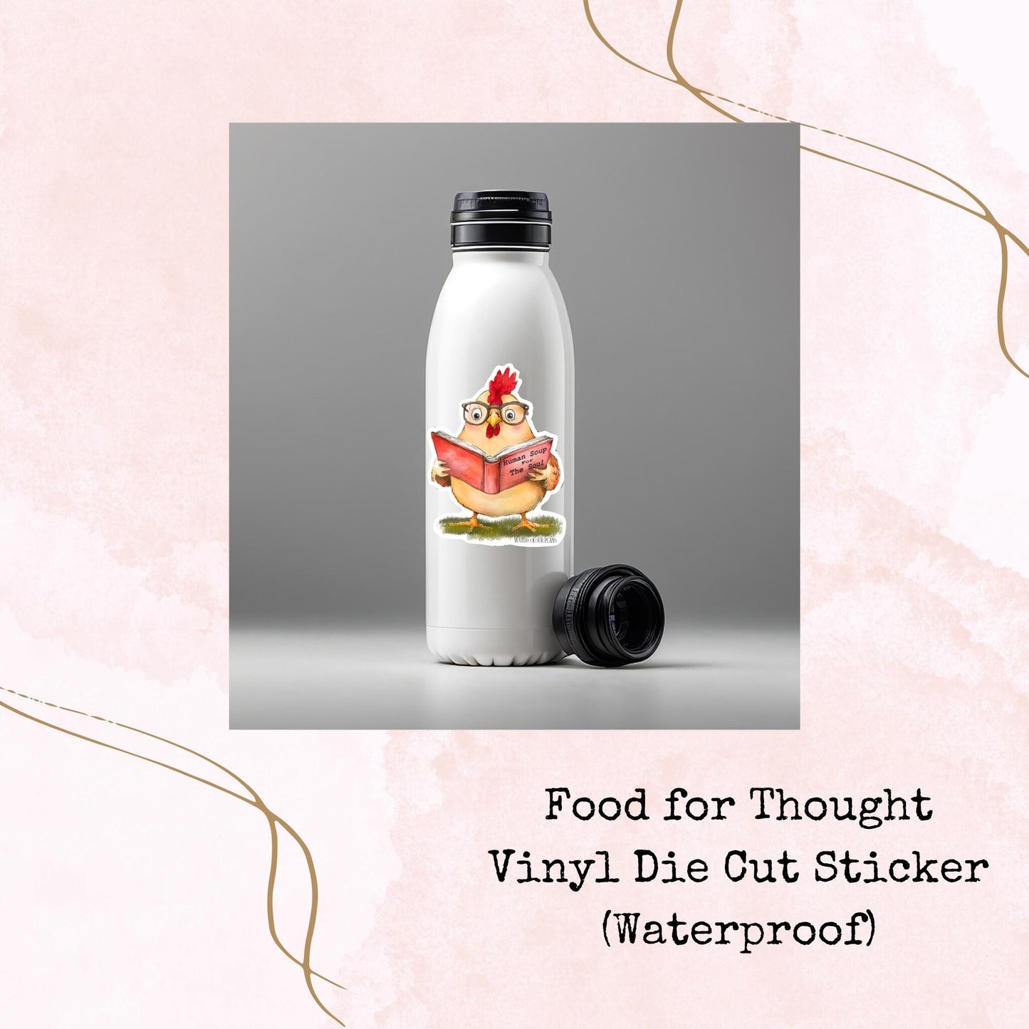 Food for Thought - Vinyl Die Cut - Waterproof Stickers