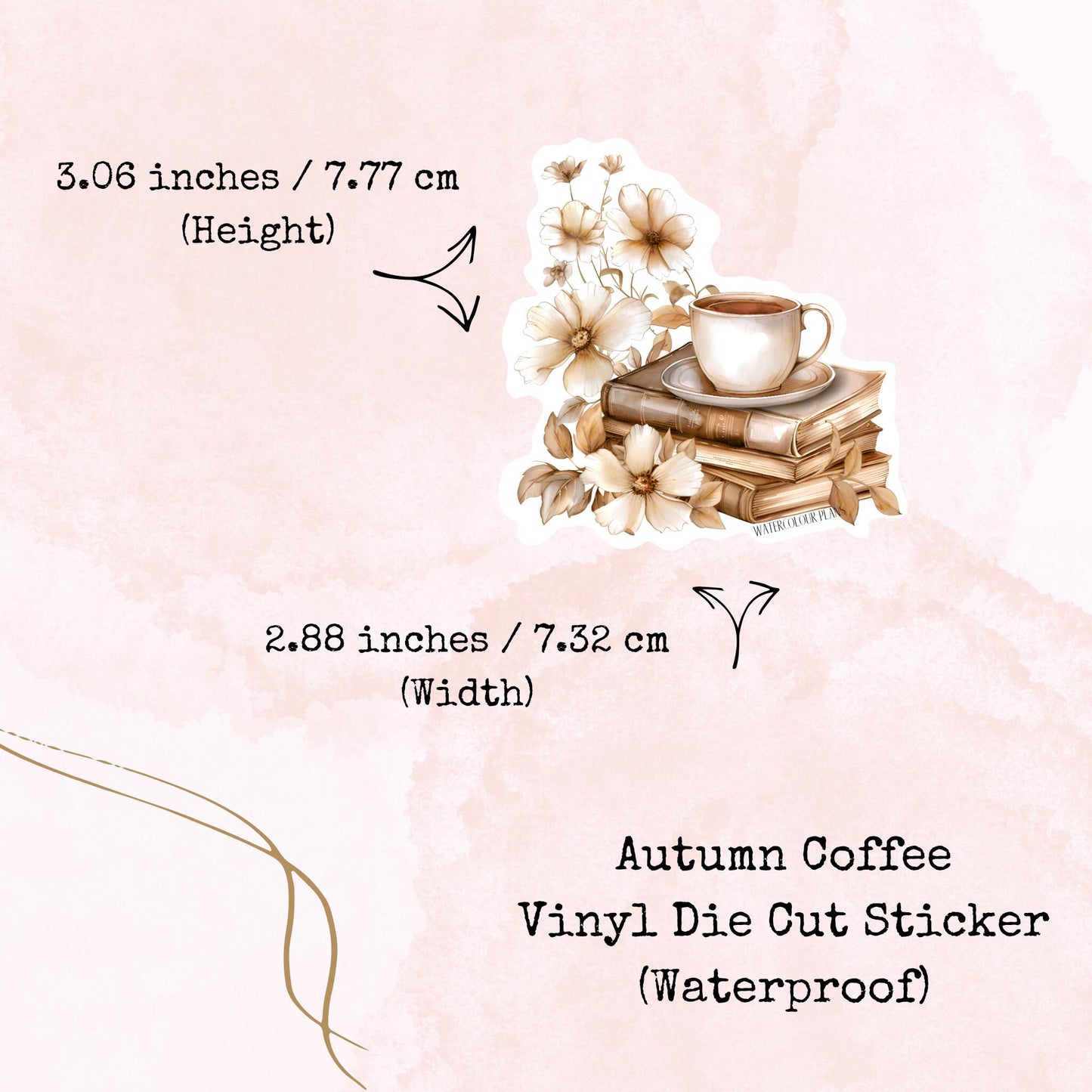 Autumn Coffee - Vinyl Die Cut - Waterproof Stickers