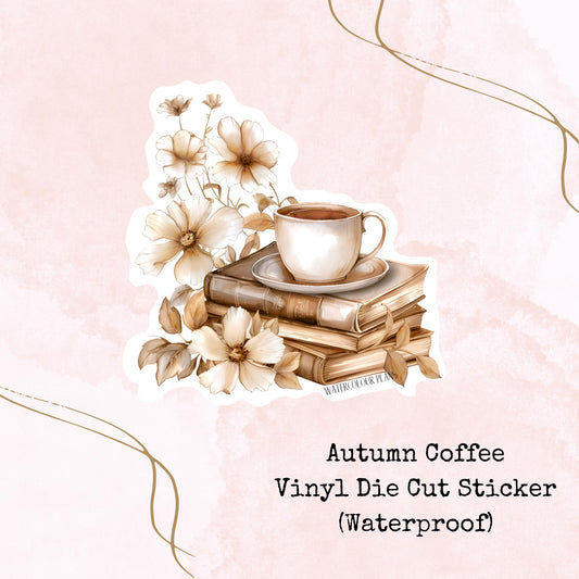 Autumn Coffee - Vinyl Die Cut - Waterproof Stickers