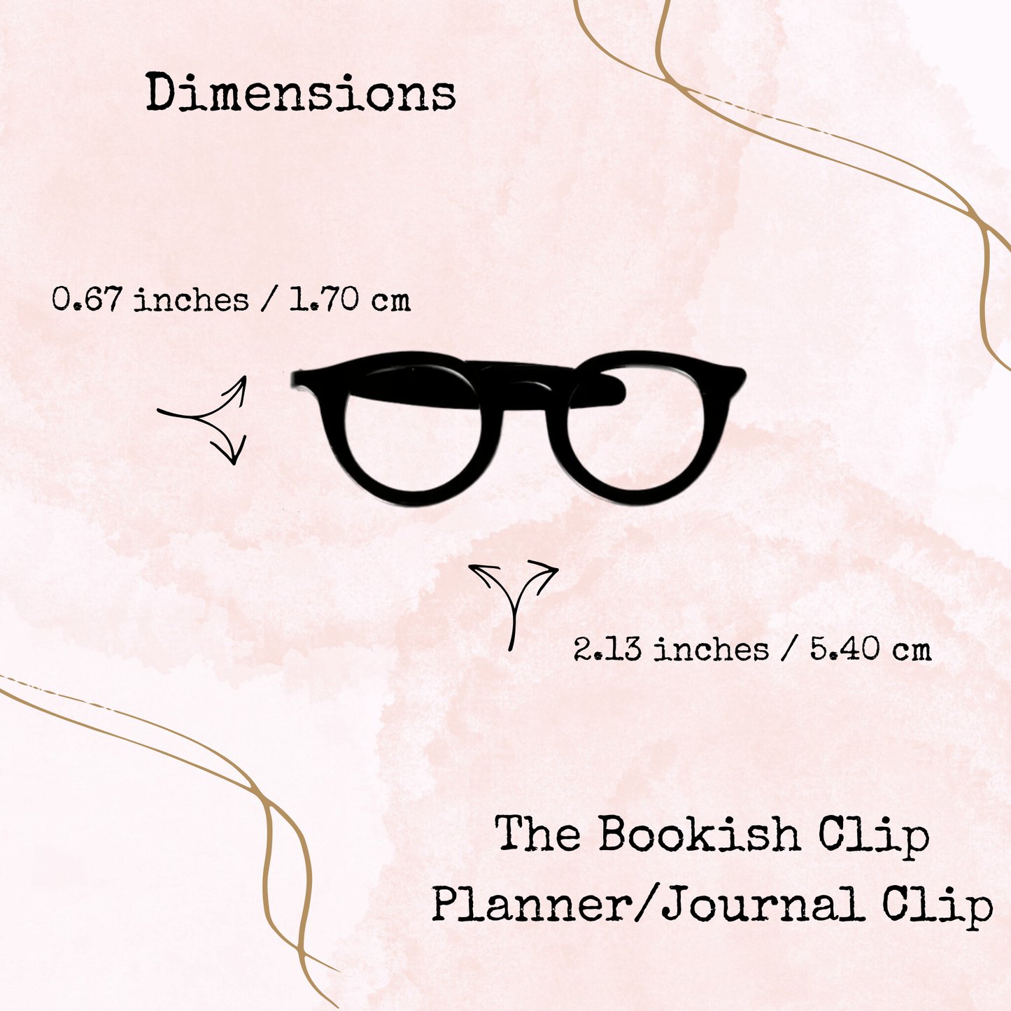 The Bookish Clip - Eyeglass Clip - Planner and Journal Accessory - Stationery