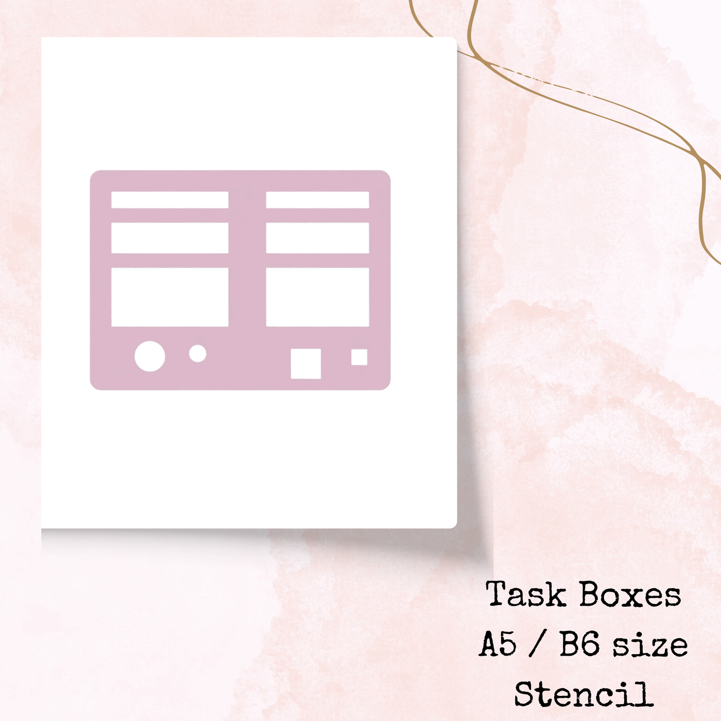Planner Stencil - Task Boxes - B6 - A5 - Planning and Journaling Accessory