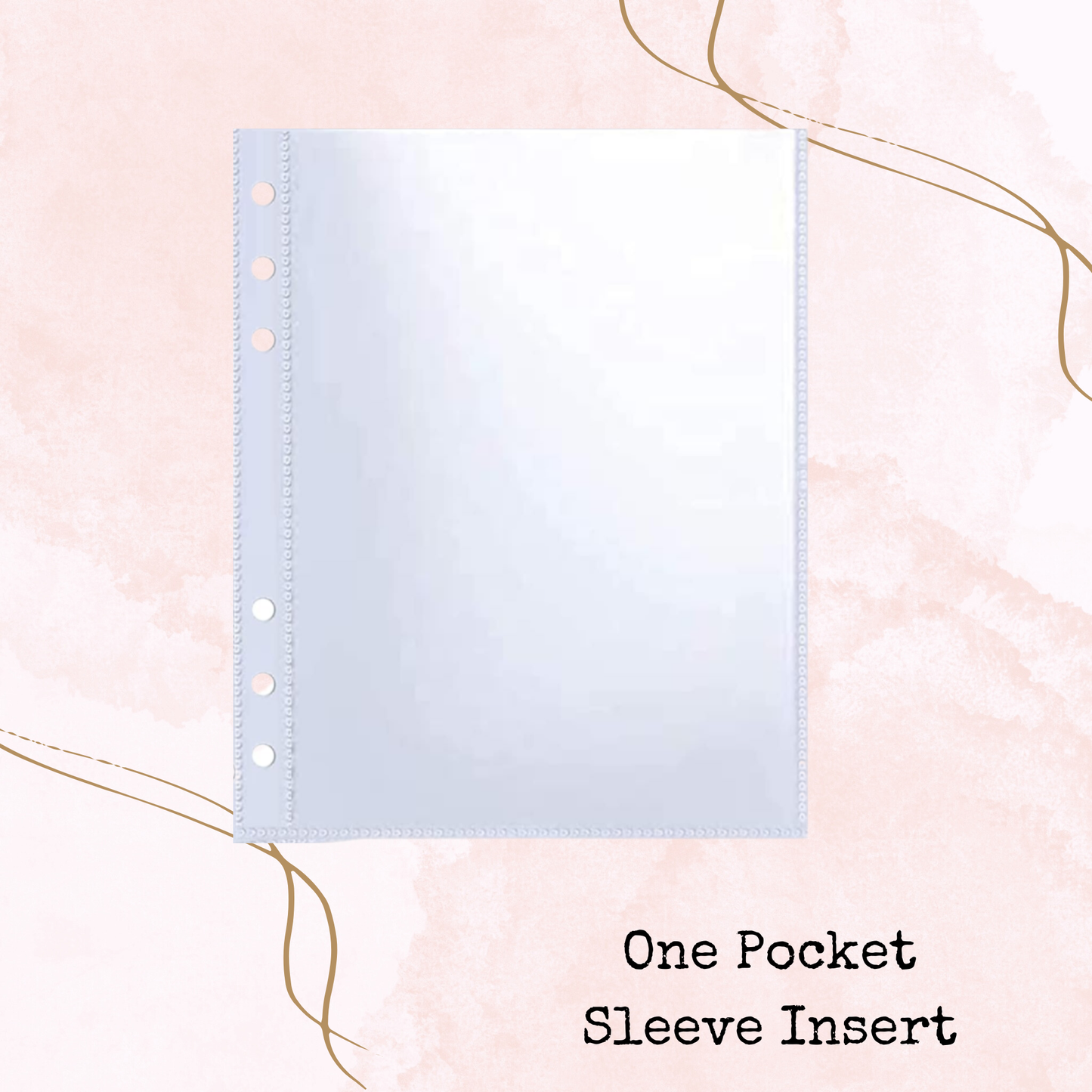 Binder Insert - Pocket Sleeve - One Pocket - A5 - Planner and Journal Accessory