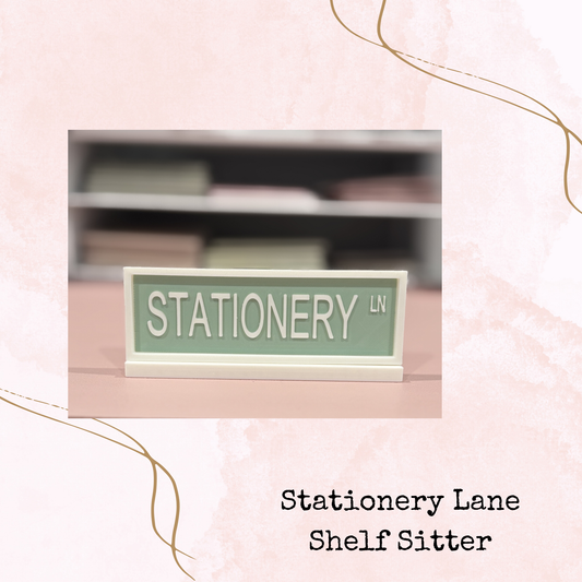 Stationery Lane - Shelf Sitter - Home Decor - Desk Decor