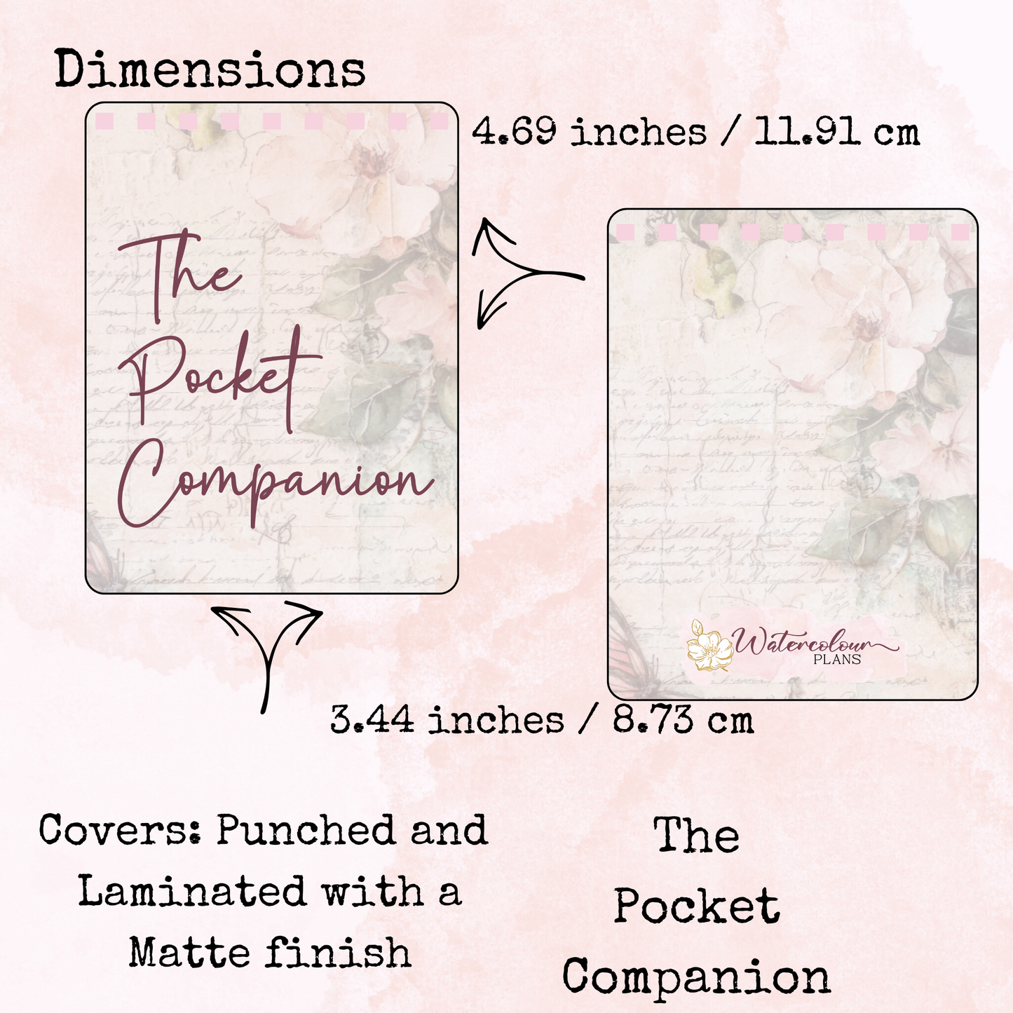 The Pocket Companion - Butterflies Pack - Butterfly Stickers - Mini and Small Size - Stationery - Watercolour
