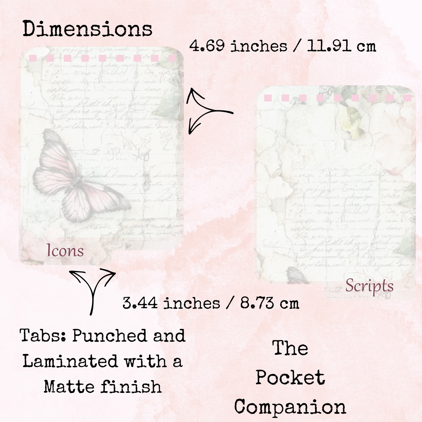 The Pocket Companion - Icons Pack - Icon Stickers - Mini Size - Stationery - Watercolour