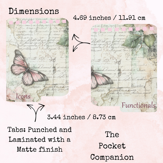 The Pocket Companion - Florals Pack - Flower Stickers - Mini Size - Stationery - Watercolour