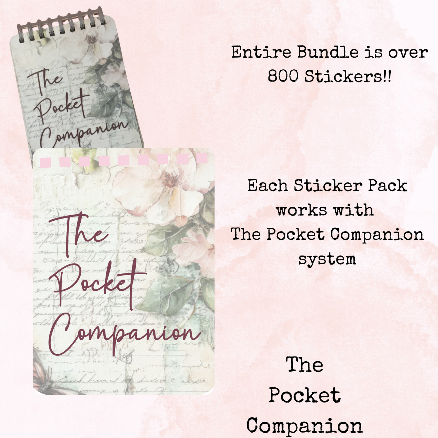The Pocket Companion - Base Pack - Small Scripts - Sticker Sheets - Stationery - Watercolour