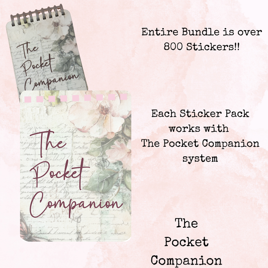 The Pocket Companion - Base Pack - Small Scripts - Sticker Sheets - Stationery - Watercolour