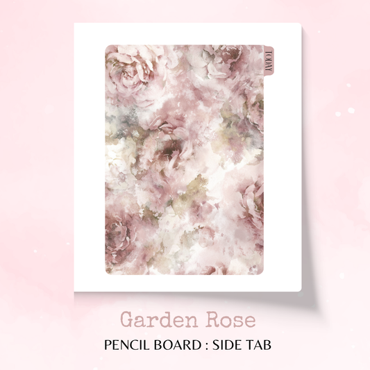 Garden Rose - Pencil Board - Side Tab - Dashboard - Stationery - Planning Accessory - Watercolour