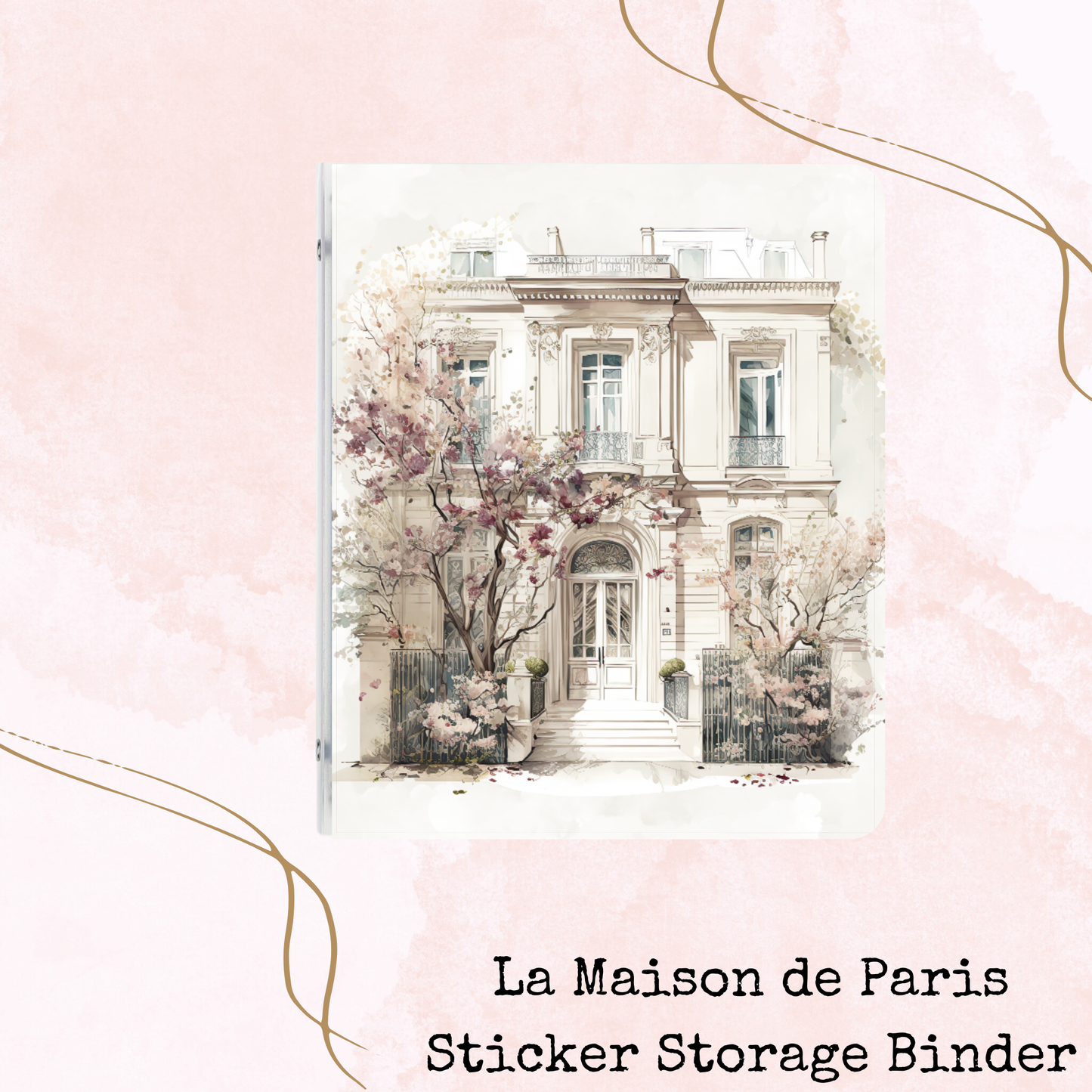 La Maison de Paris - Sticker Storage Binder- A5 Binder - Stationery Accessory - Watercolour