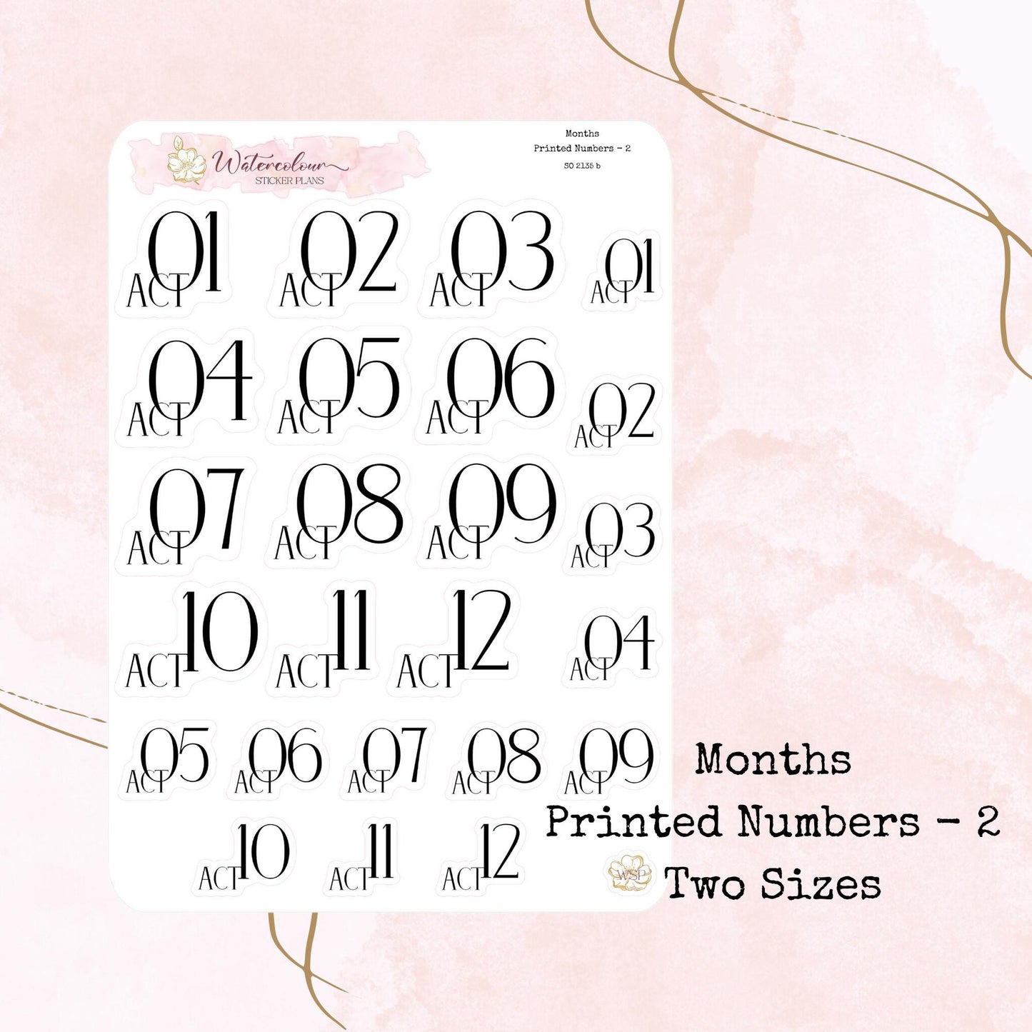 Month Stickers - Planner and Journal Stickers - Stationery