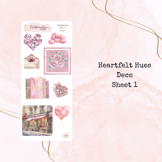 Heartfelt Hues - Deco Stickers - Planning - Journaling - Watercolour