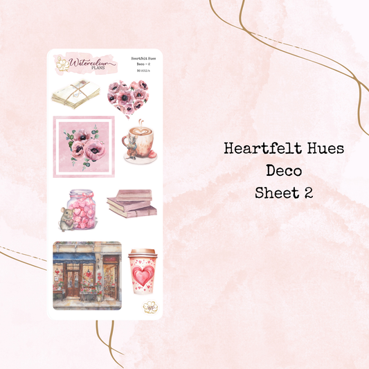 Heartfelt Hues - Deco Stickers - Planning - Journaling - Watercolour