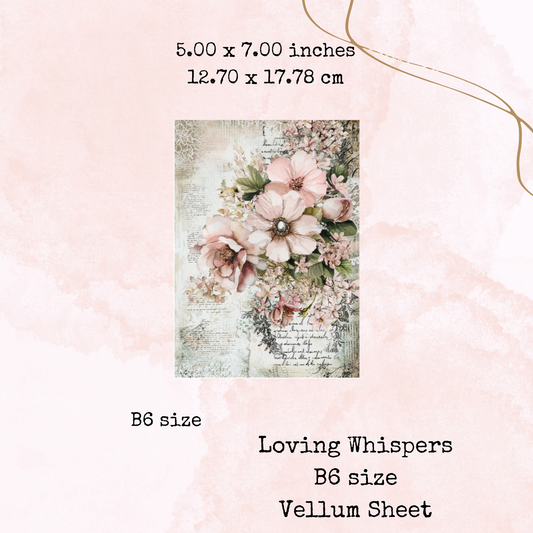 Loving Whispers - Printed Vellum - Stationery - Watercolour