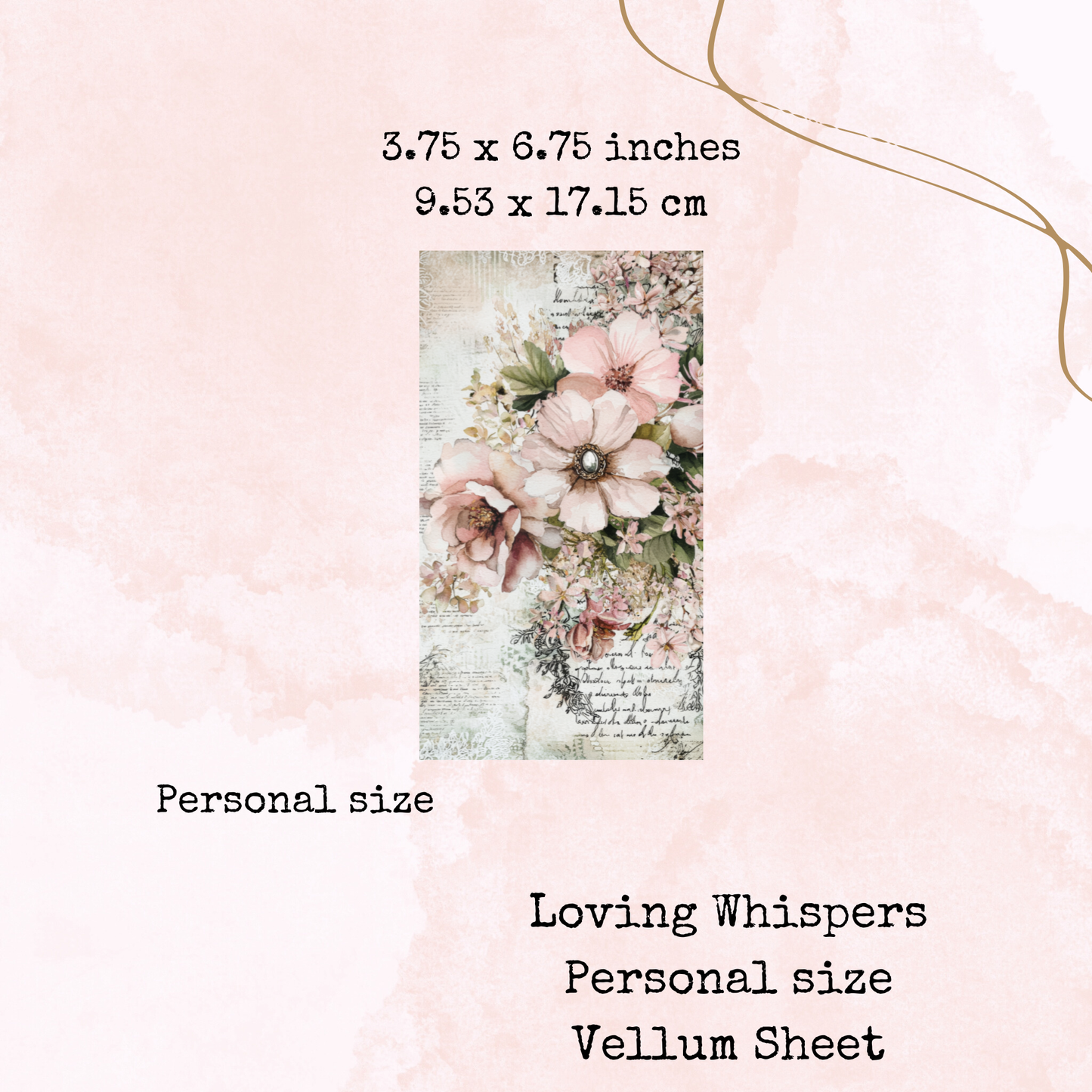 Loving Whispers - Printed Vellum - Stationery - Watercolour