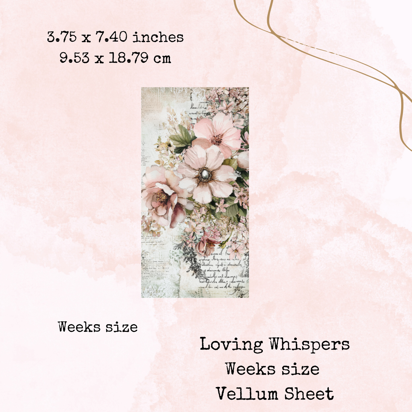 Loving Whispers - Printed Vellum - Stationery - Watercolour