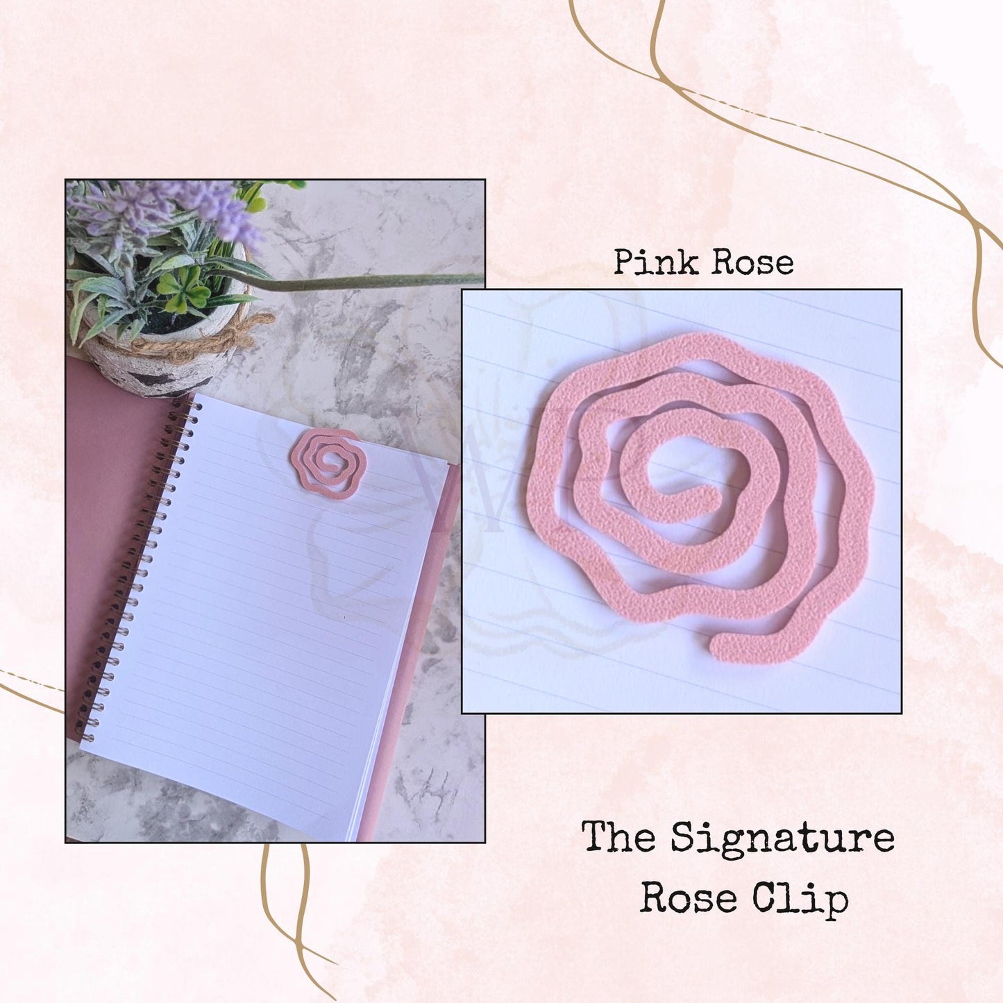 Signature Rose Clip - Large Paper Clip - Planner Accessory - Page Marker