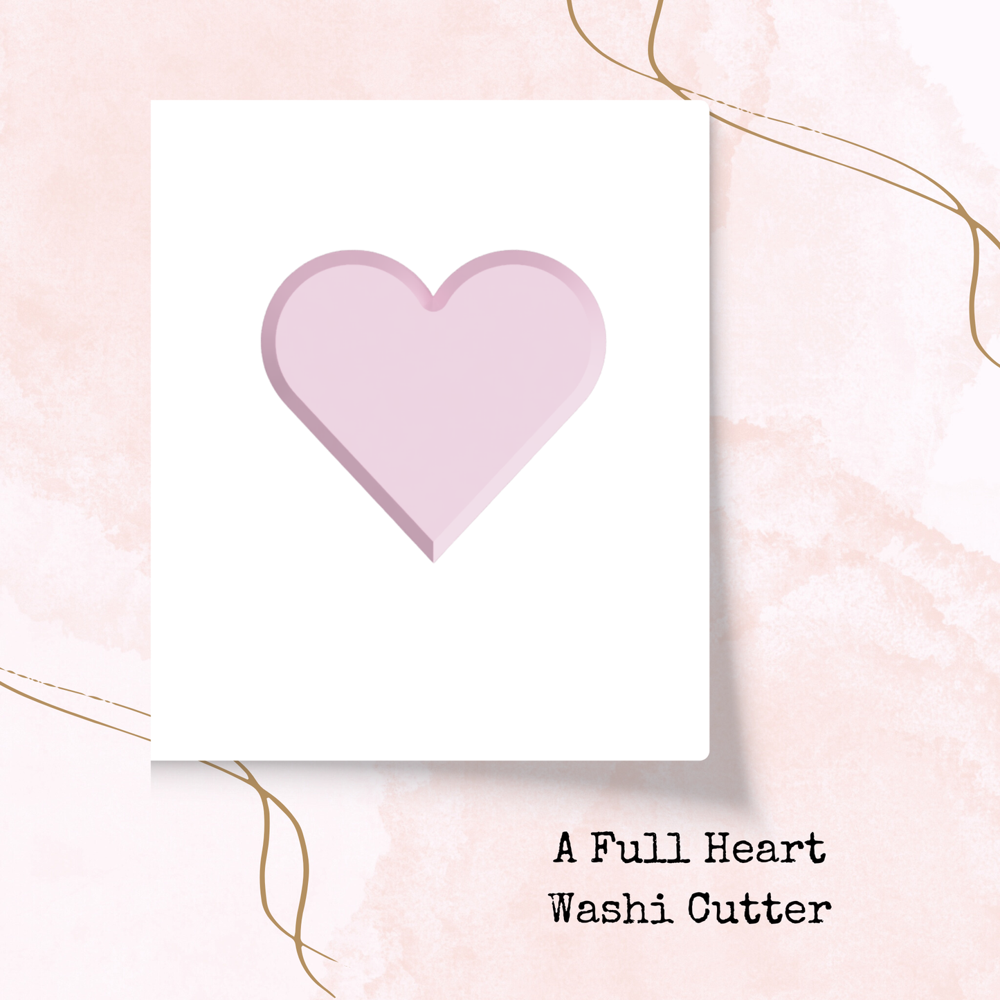 A Full Heart - Washi Cutter - Stationery Supplies - Planner Accessory