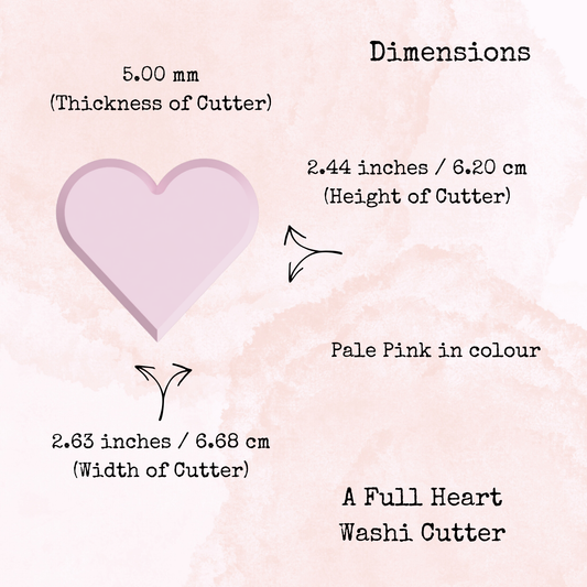 A Full Heart - Washi Cutter - Stationery Supplies - Planner Accessory