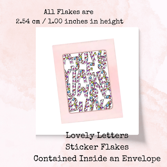 Lovely Letters - Sticker Flakes - Planner and Journal Stickers - Stationery - Watercolour