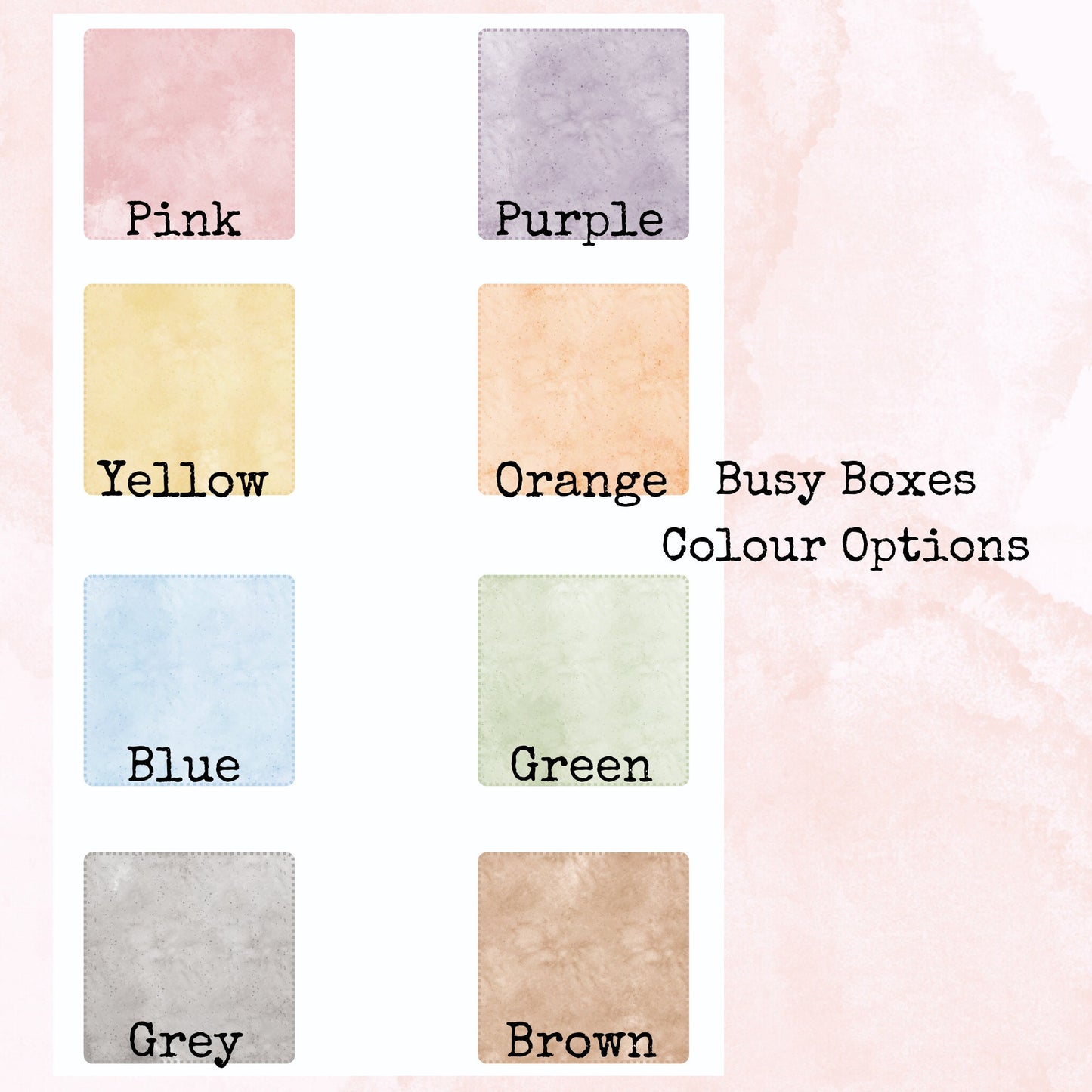 Busy Boxes - Small Size - Planner and Journal Stickers - Stationery - Watercolour