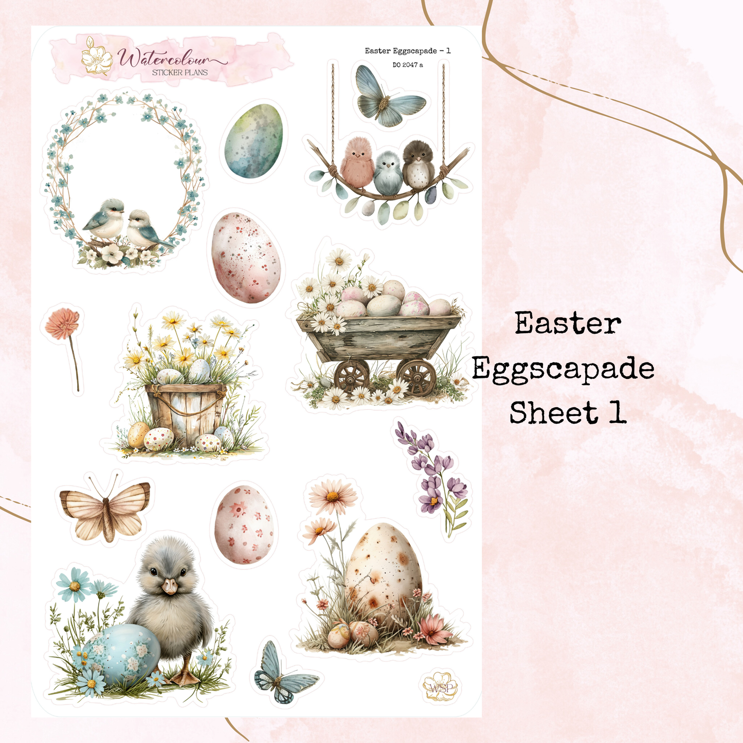 Easter Eggscapade - Standard Size - Planner and Journal Stickers - Stationery - Watercolour