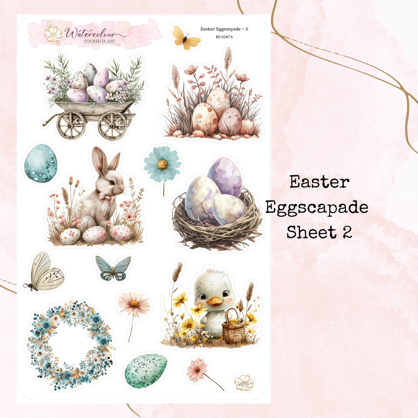 Easter Eggscapade - Standard Size - Planner and Journal Stickers - Stationery - Watercolour