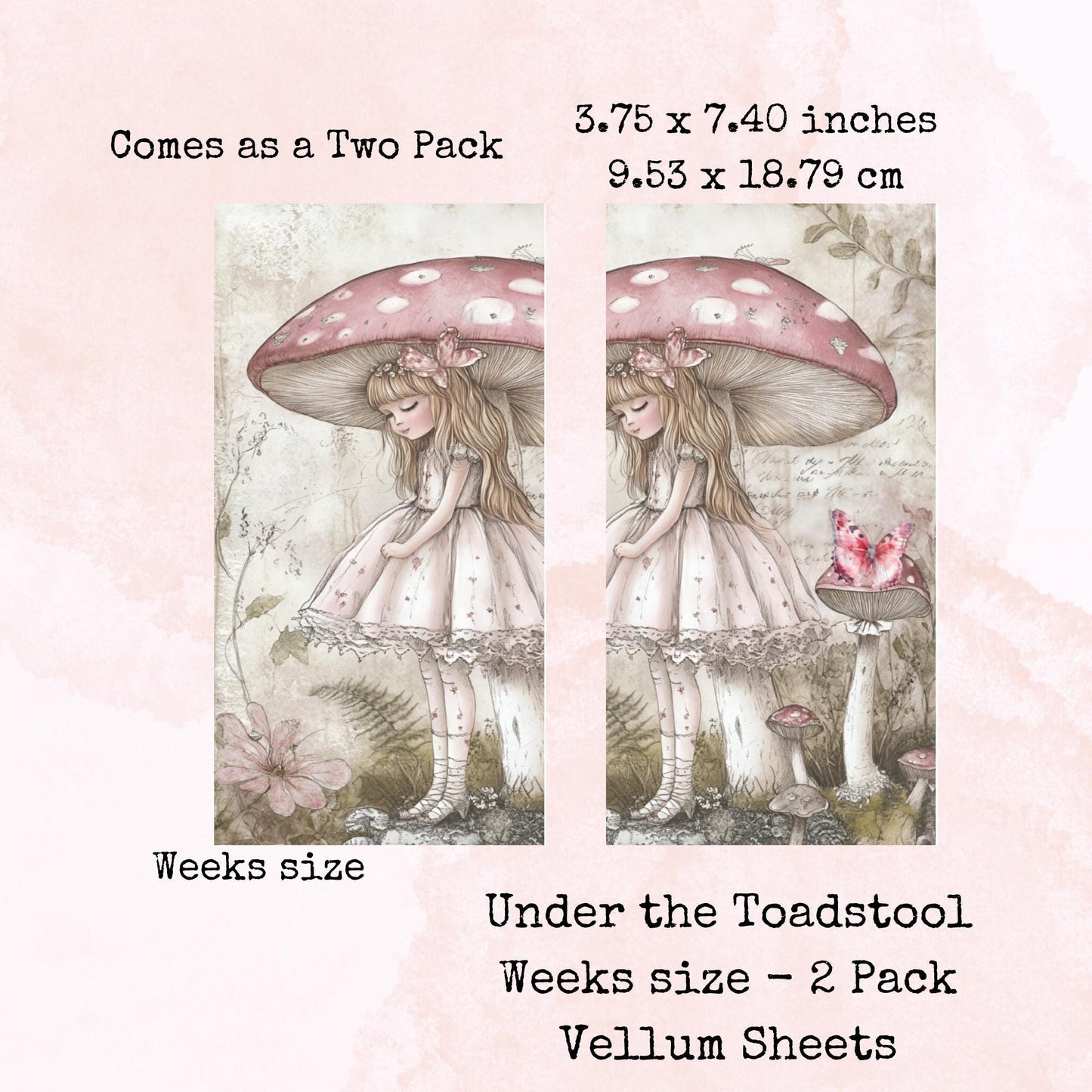 Under the Toadstool - Printed Vellum - Stationery - Watercolour