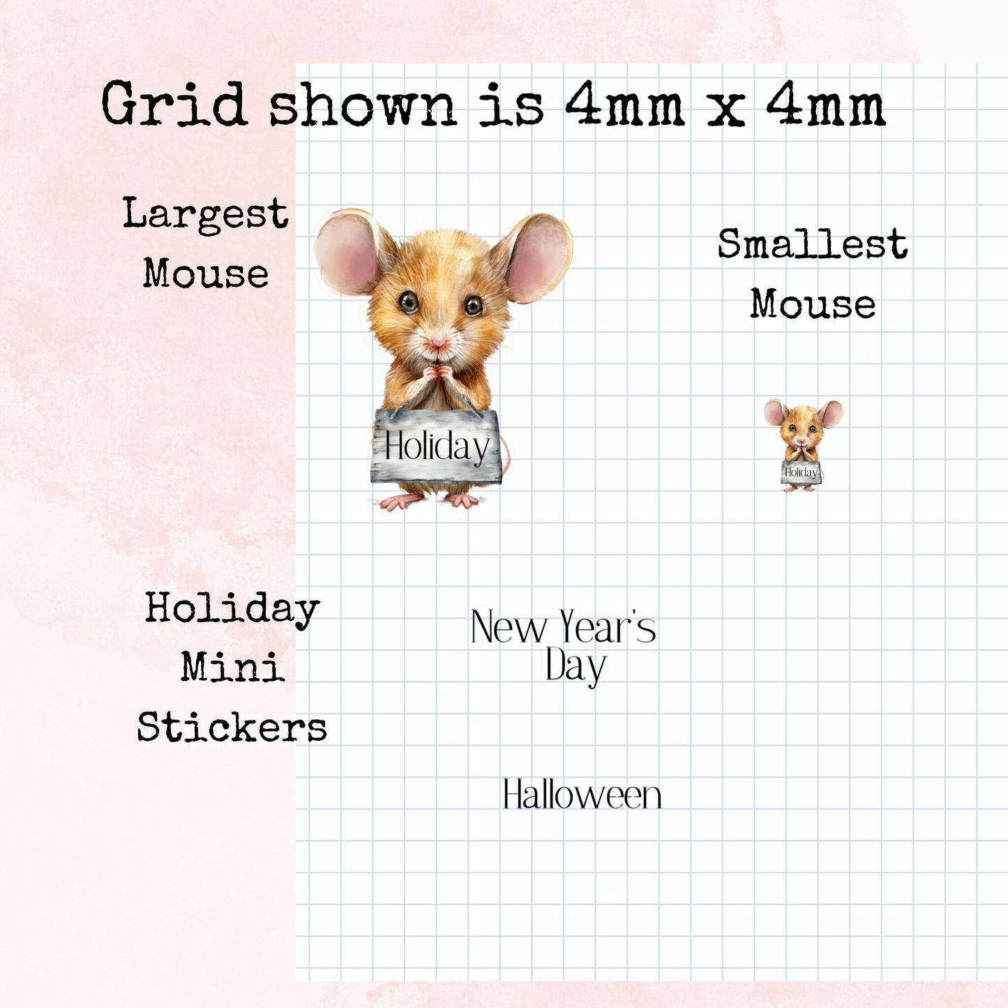Yearly Holidays - American Version - Mini Size - Planner and Journal Stickers - Stationery - Watercolour