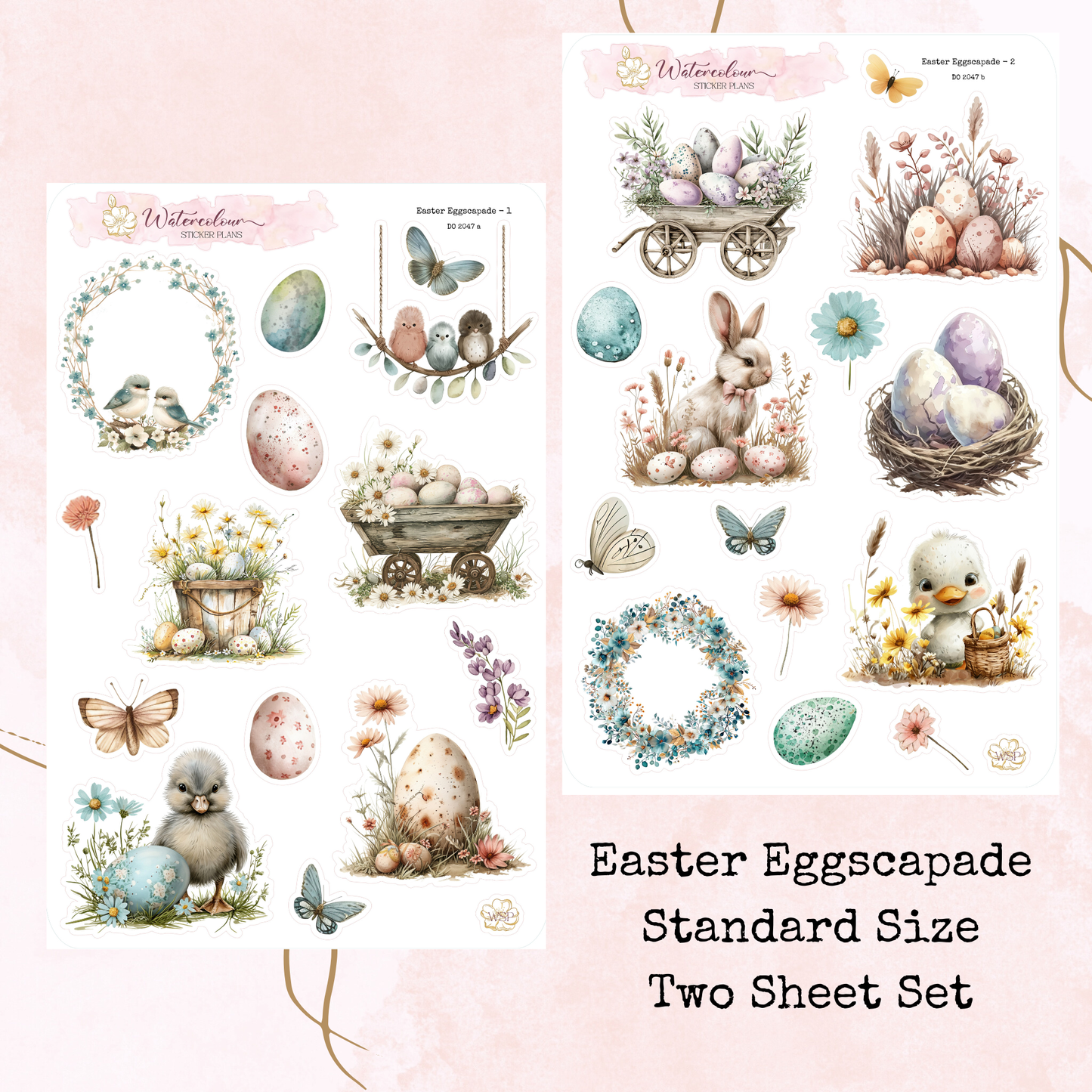 Easter Eggscapade - Standard Size - Planner and Journal Stickers - Stationery - Watercolour
