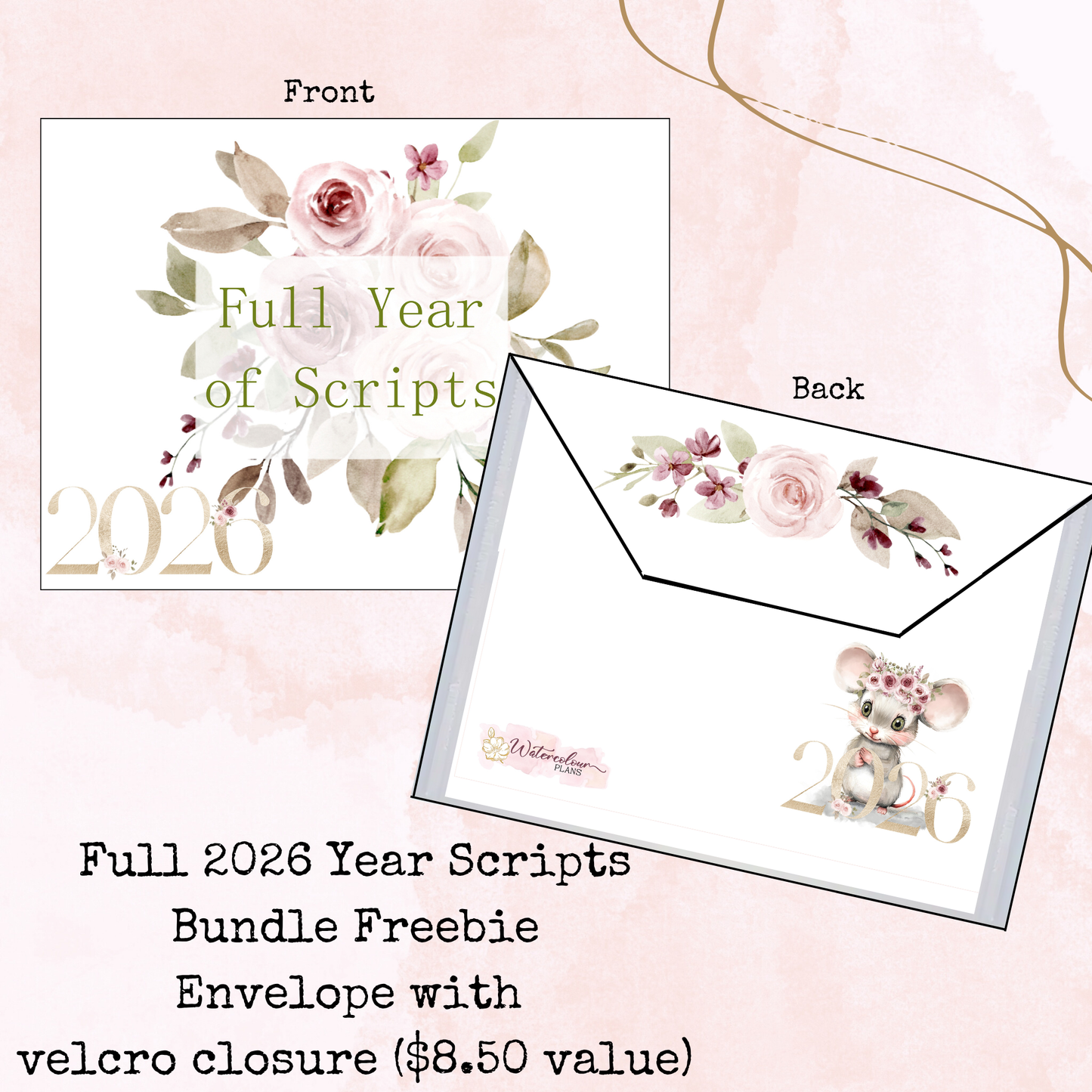 Full Year of Scripts Bundle - 2026 - Script Stickers - Days Weeks Months - Stationery