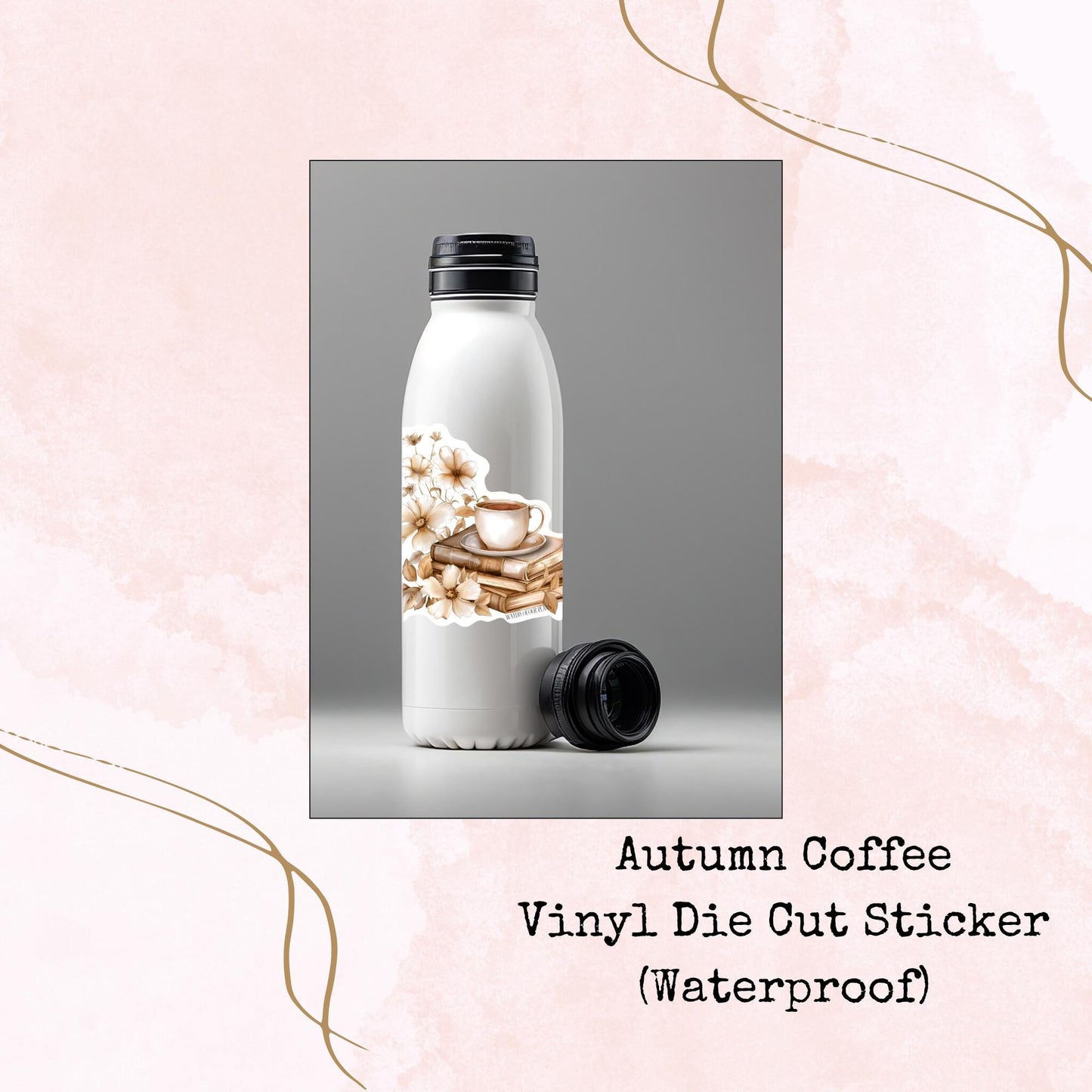 Autumn Coffee - Vinyl Die Cut - Waterproof Stickers