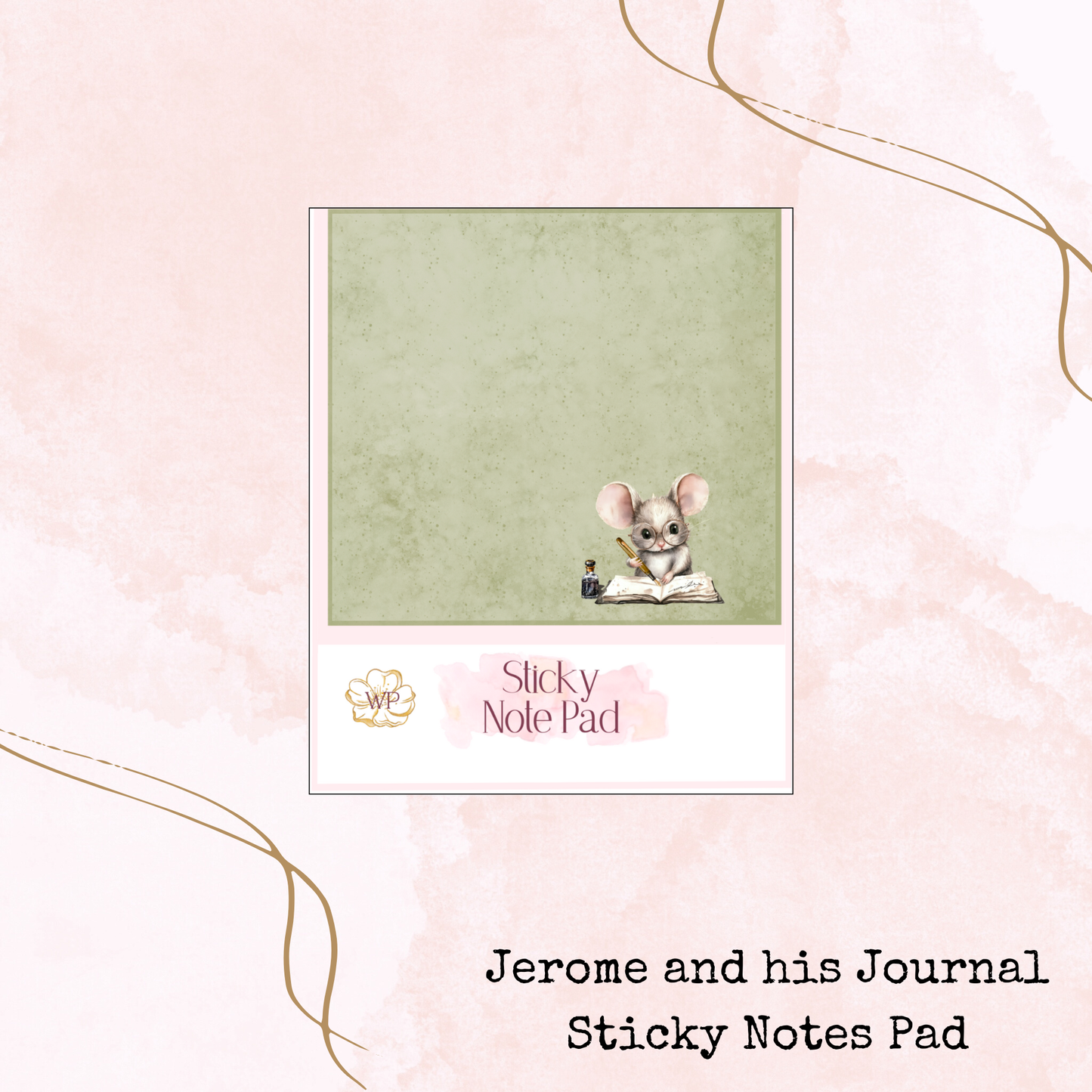 Jerome's Journal - Sticky Notes Pad - Stationery - Watercolour