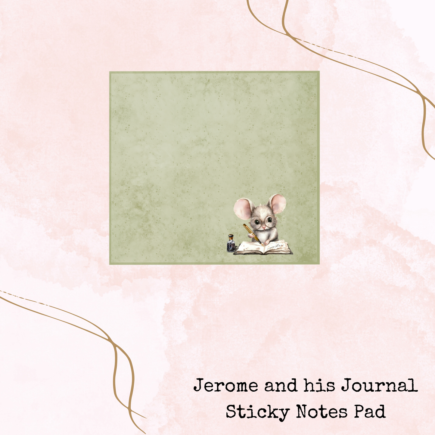 Jerome's Journal - Sticky Notes Pad - Stationery - Watercolour