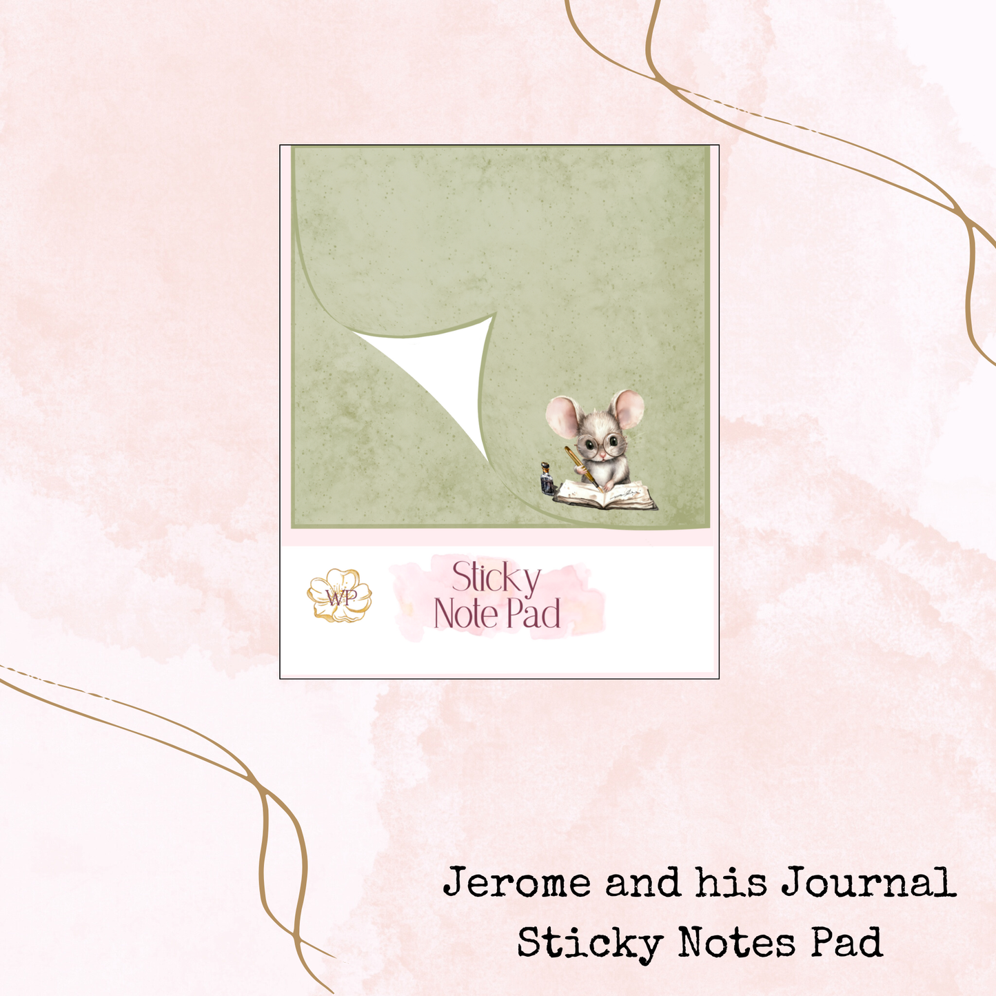 Jerome's Journal - Sticky Notes Pad - Stationery - Watercolour