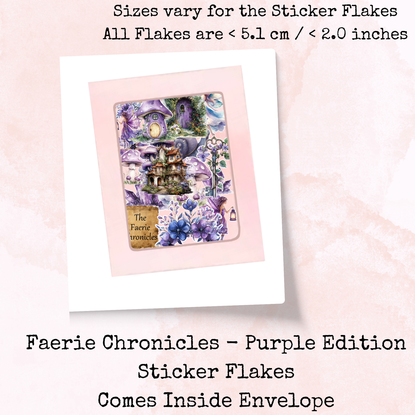 The Faerie Chonicles Purple Edition - Sticker Flakes - Planner and Journal Stickers - Stationery - Watercolour