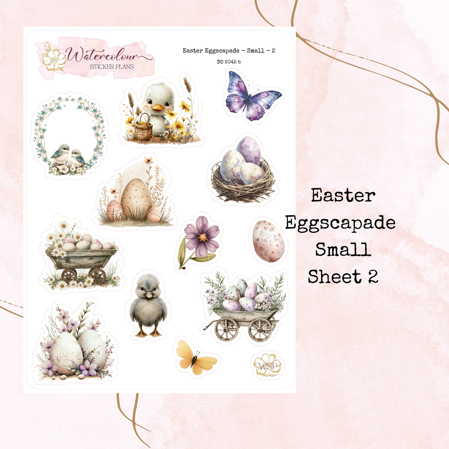 Easter Eggscapade - Small Size - Planner and Journal Stickers - Stationery - Watercolour