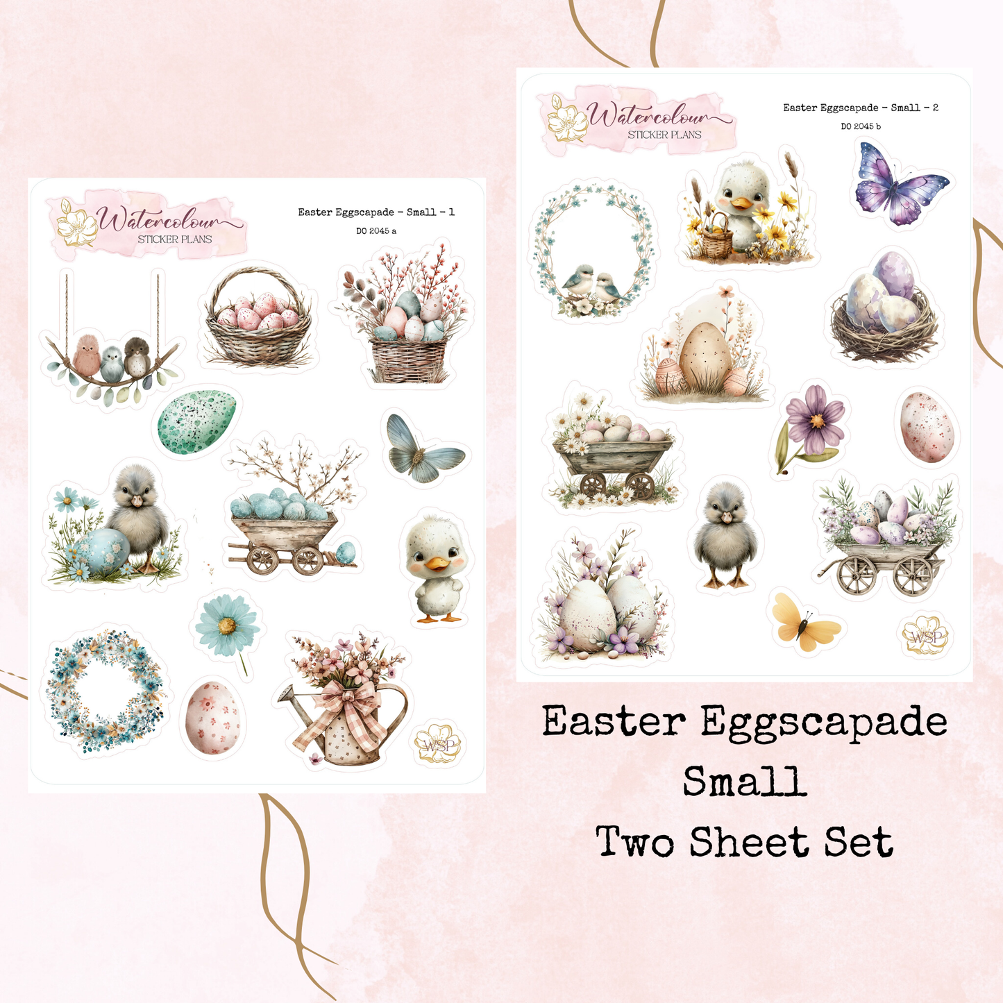 Easter Eggscapade - Small Size - Planner and Journal Stickers - Stationery - Watercolour