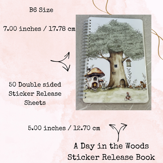 A Day in the Woods - Sticker Release Book - Planner and Journal Accessory - Stationery - Watercolour