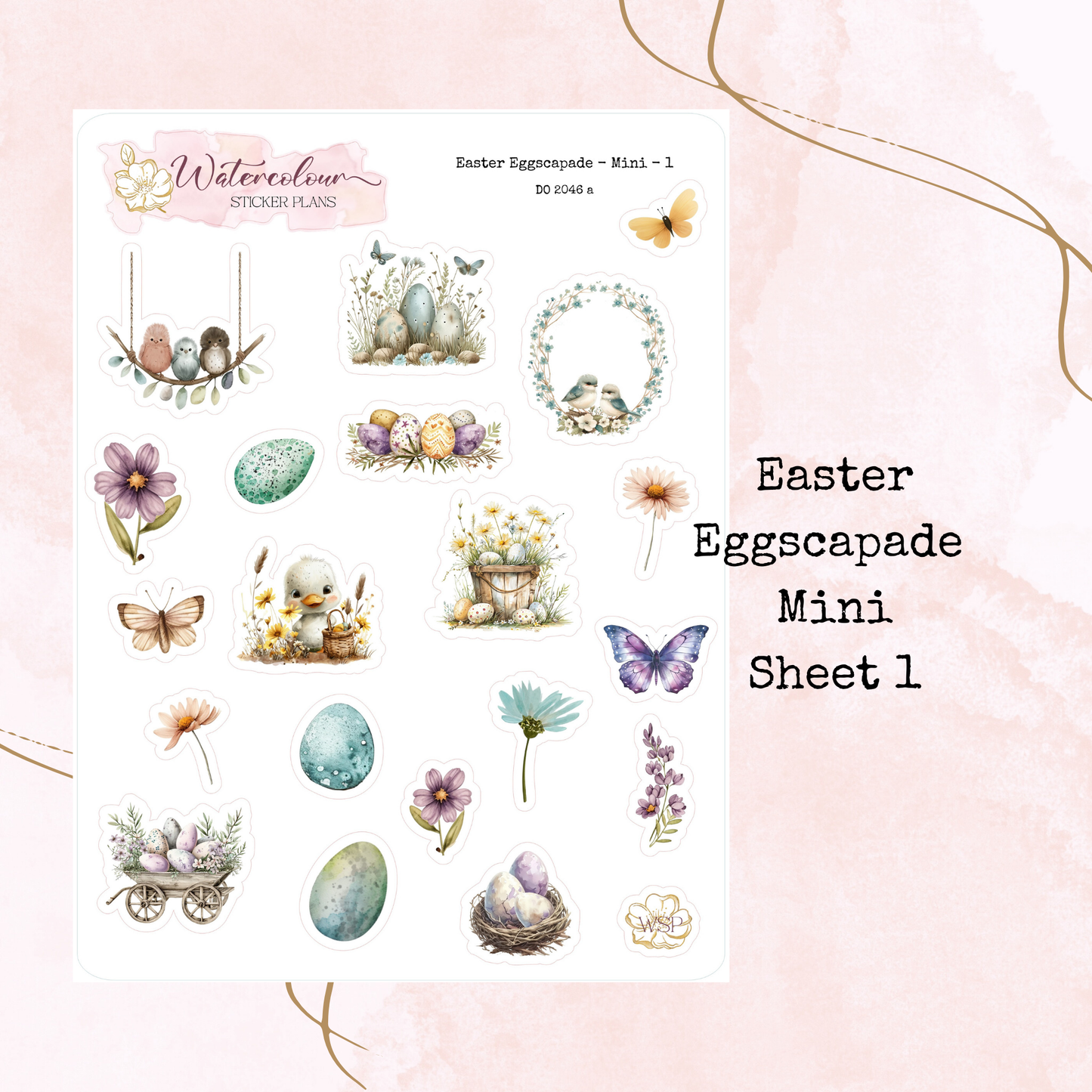 Easter Eggscapade - Mini Size - Planner and Journal Stickers - Stationery - Watercolour
