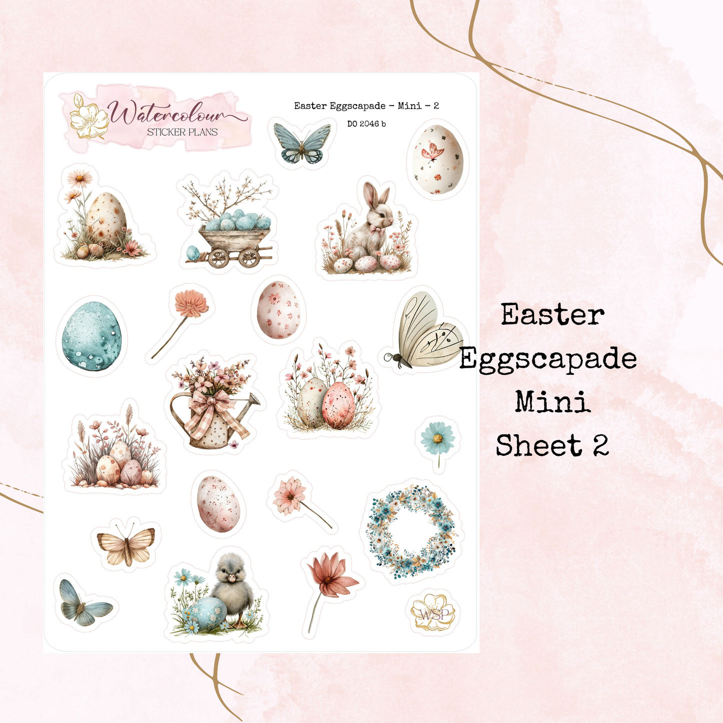 Easter Eggscapade - Mini Size - Planner and Journal Stickers - Stationery - Watercolour