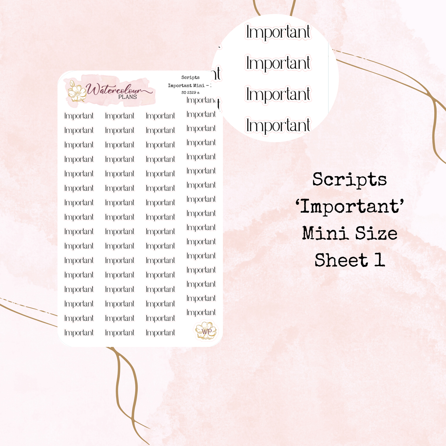 Important Scripts - Four Sizes - Planner and Journal Stickers - Stationery