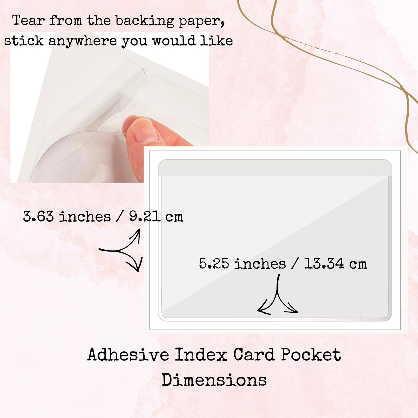 Rose Garden -Adhesive Pocket - Large Size - Stationery Supplies - Watercolour